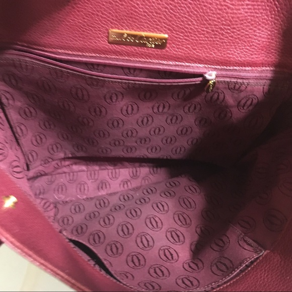 Must De Cartier Paris Maroon/Wine Leather Bag - Picture 7 of 8